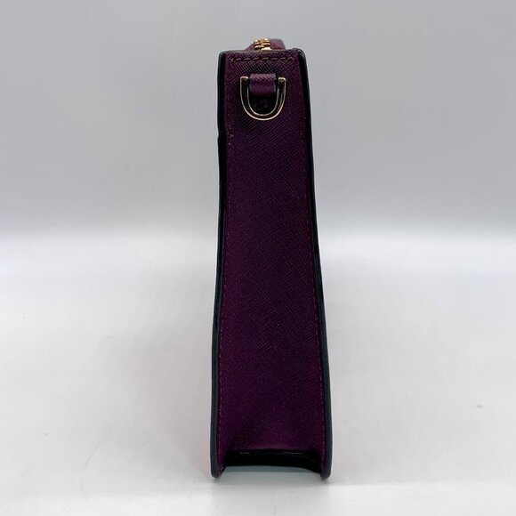 Kate Spade Pink and Maroon Color Block Saffiano Leather Crossbody - Picture 4 of 10